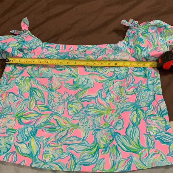 EUC Women’s Size XL Lilly Pulitzer off the shoulder top SO CUTE - Picture 7 of 8